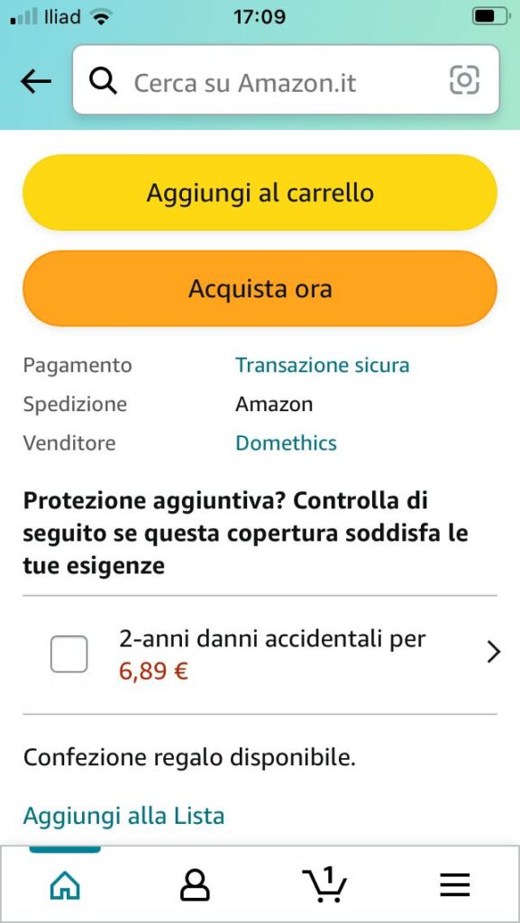 Tasto Acquista Ora su Amazon