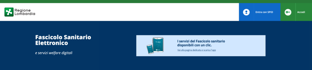 Accesso al fascicolo sanitario tramite SPID