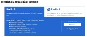 Interfaccia di accesso a un portale P.A. con CIE